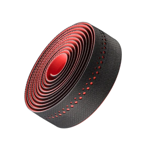 Cinta de manubrio Bontrager Grippytack, Negro/Rojo