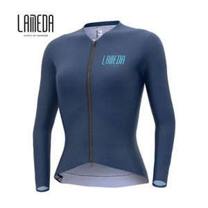 LAMEDA JERSEY MANGA CORTA AZUL MARINO MANGA LARGA MUJER