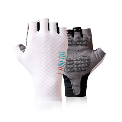 Guante de ciclismo Lameda dedo medio blanco Protección UV