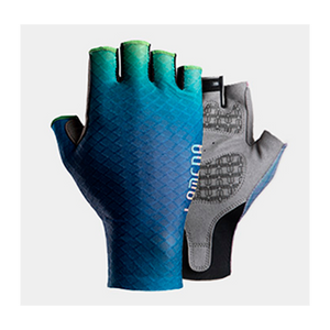 Guante de ciclismo Lameda dedo medio Azul/Verde Protección UV